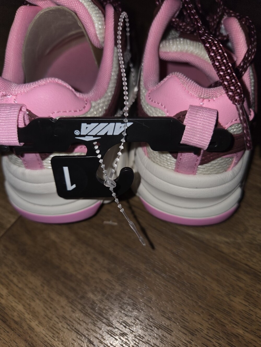 Women's Burgundy and Pink Athletic Sneakers - Picture 3 of 4
